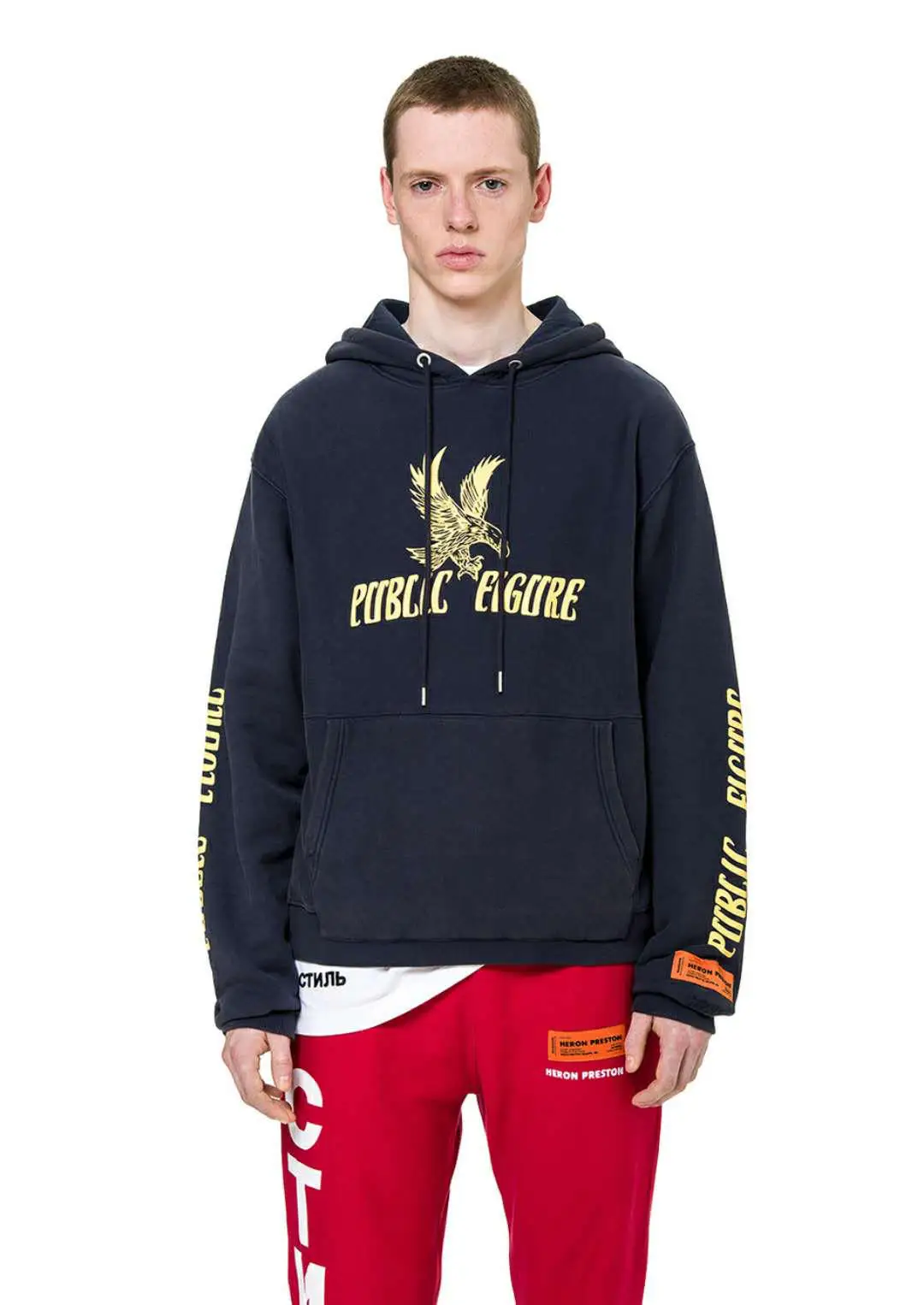 

19SS New York Heron Preston Sweatshirts 1:1 Eagle Real Tags Embroidery High Street Hip Hop Justin bieber Heron Preston Hoodies