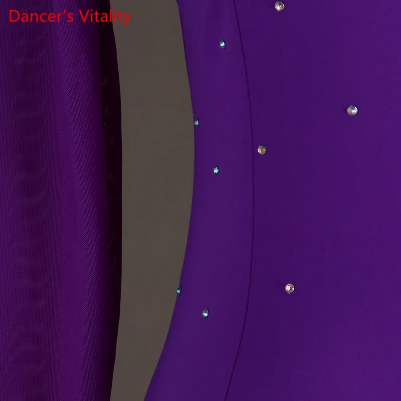 Алмазная вспышка длинное платье для танцев женское платье длинное соревнование узор Вальс/Танго танцевальное платье XXS-6XL