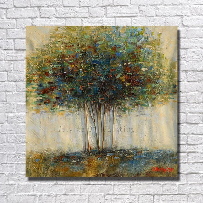 

Handpainted Modern Oil Abstract Picture On Canvas 1peice Painting Home Decor For Living Room Wall Art Tree Painting No Frame