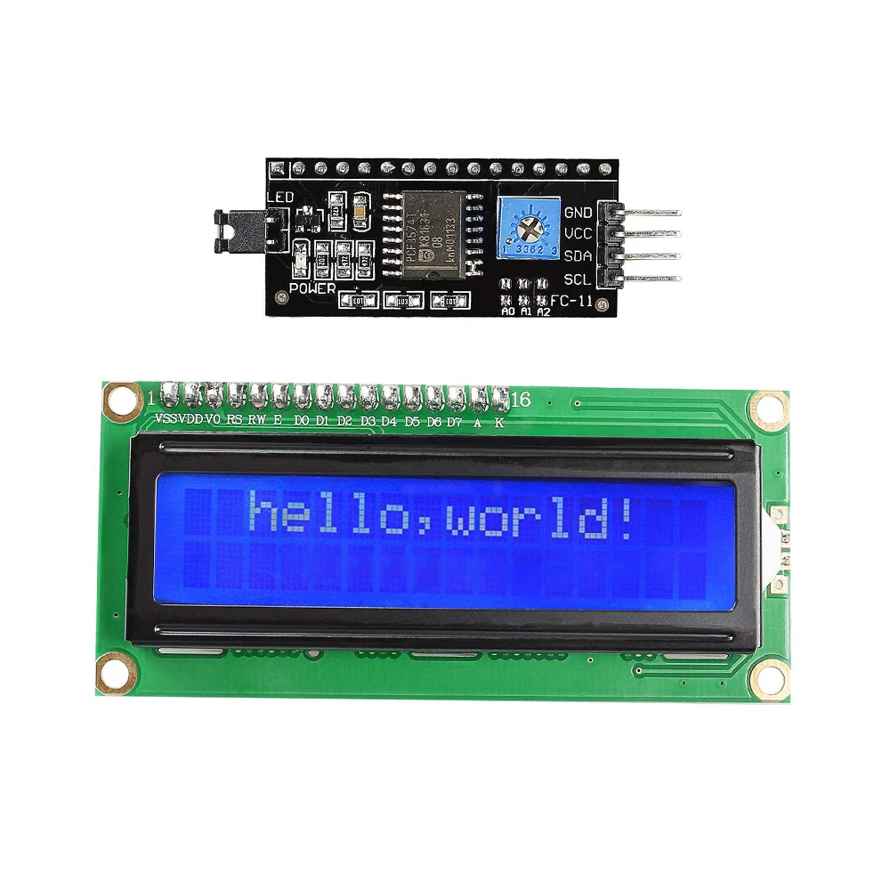 ЖК дисплей 1602 Модуль синий экран I2c дисплея HD44780 16x2 IIC символ 5 В для Arduino|Модули