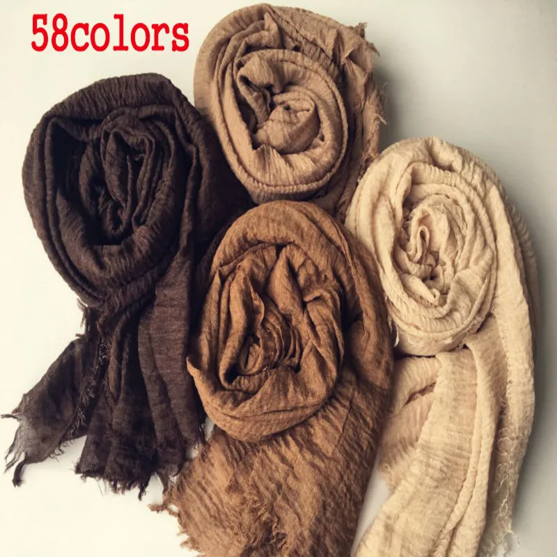 

Women Maxi solid scarf bubble plain muslim hijab scarves pashmina foulard shawls bandana fashion head scarf big shawls and wraps