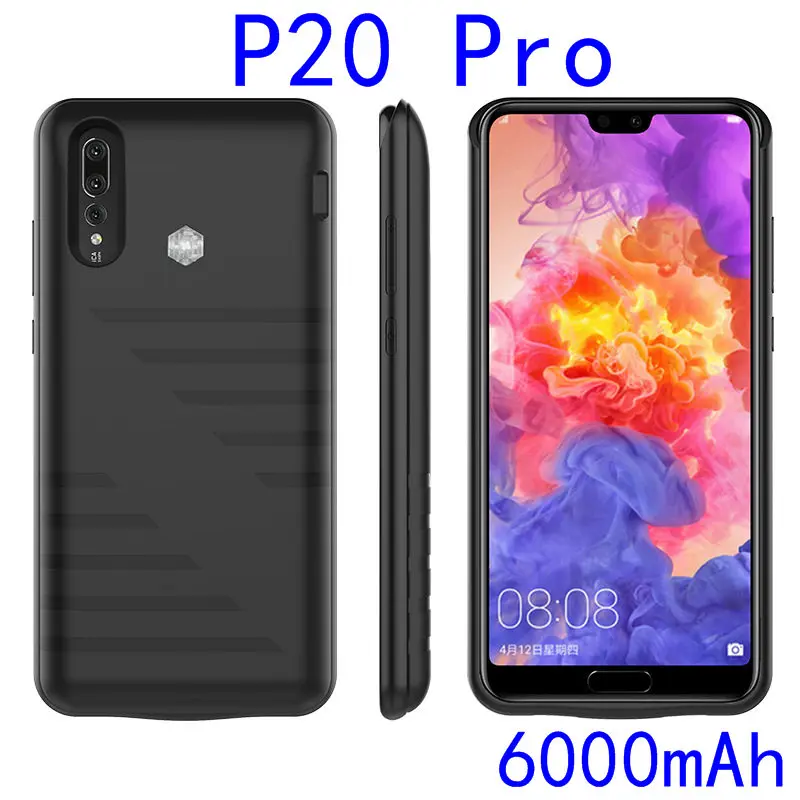 Ударопрочный чехол-батарея P20 для huawei Nova 3e P20 Lite, запасное зарядное устройство, чехол s для huawei P20 Pro, чехол для зарядки - Цвет: P20Pro-Black