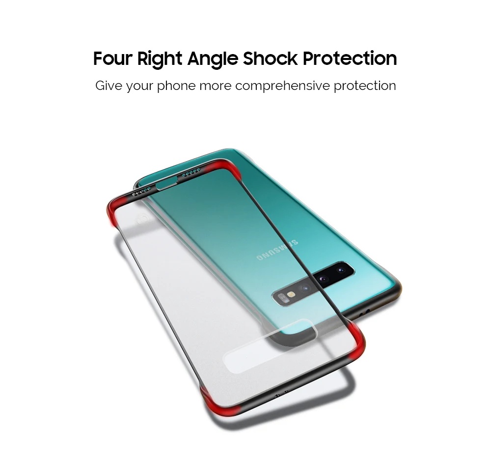 CENMASO Frameless Bumper Ultra Thin Design Case for Samsung S10 Case Shockproof Case for Samsung Galaxy S10 Plus Case Cover