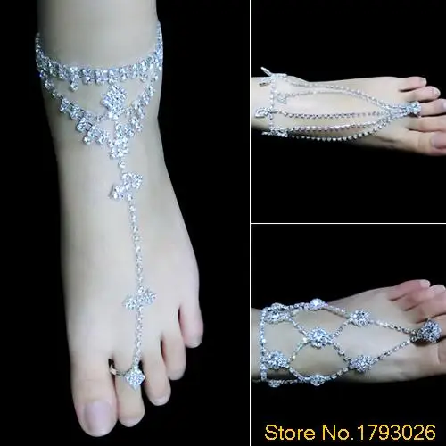 1PC Foot Jewelry Barefoot anklets Sandals Beach Dancing Wedding Ankle Bracelet Chain 4T94