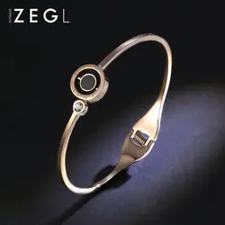 ZEGL корейский позолоченный браслет женский личность пара браслет простой hipster надписи ювелирные изделия