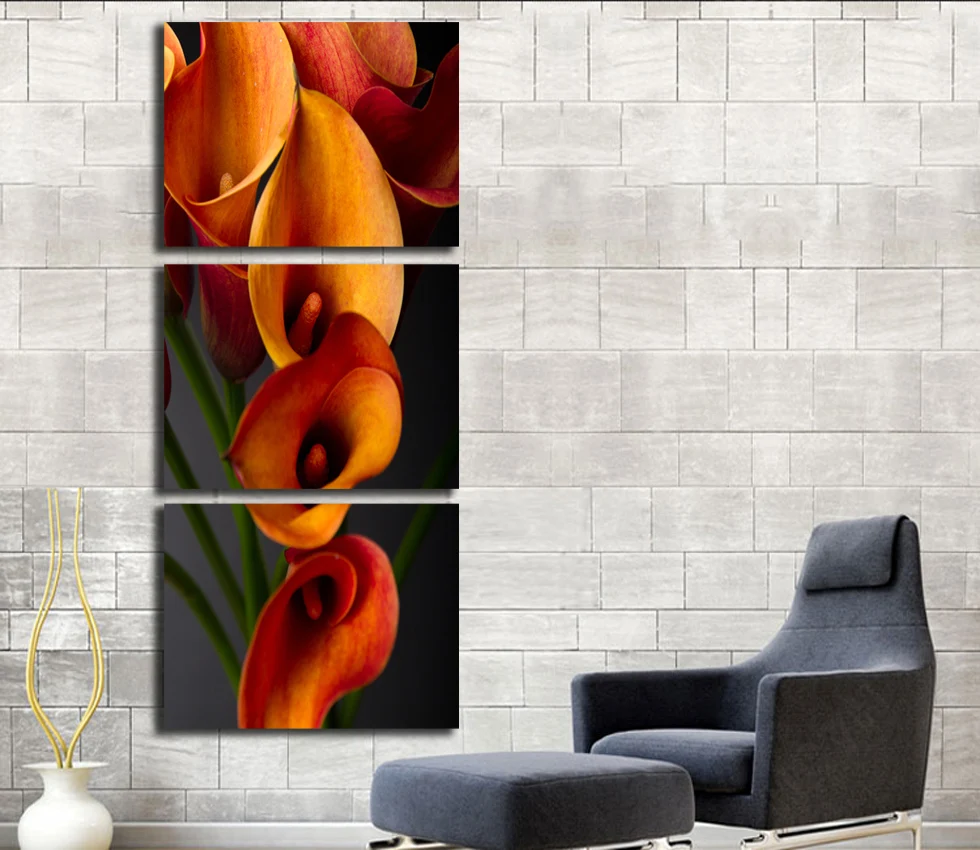 

Unframed Still Life Canvas painting Calla Lily Flower vertical forms Canvas Prints decor for Living Room Wall Picture FA262