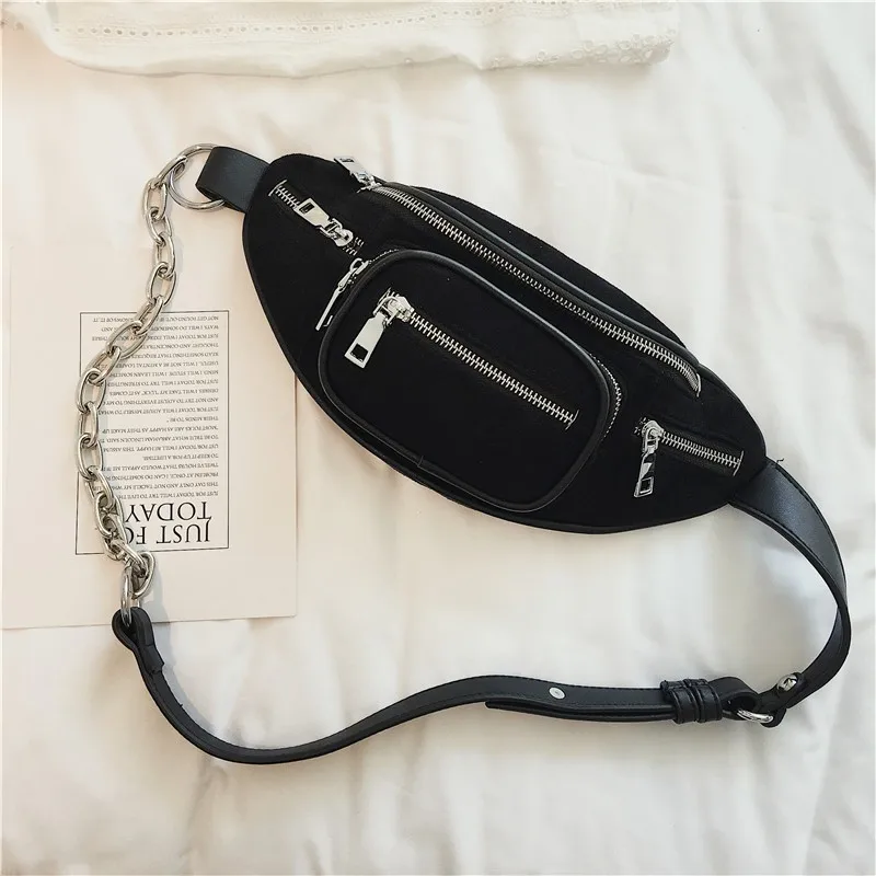 Herald модная женская поясная сумка брендовая поясная сумка для денег телефона Ретро поясная сумка скраб качественная кожаная сумка - Цвет: Black