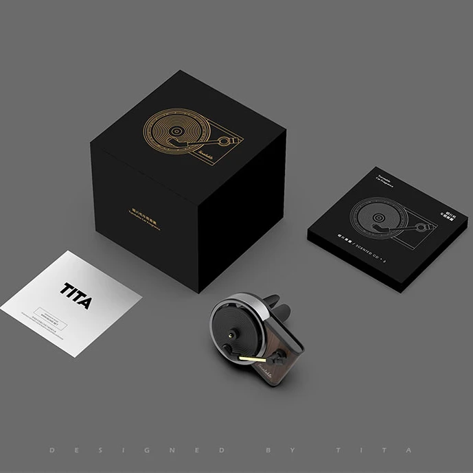 Original Youpin Soothing TITA Turntable Phonograph Car Fragrance Car Air Freshener With 3pcs Replace Aromatherapy Tablets image 6