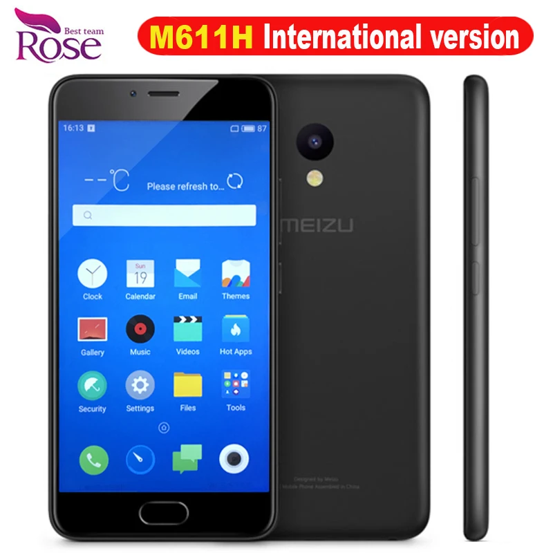 Оригинал Meizu M5 международная версия M611H MTK MT6750 Octa core 2 ГБ Оперативная память 16