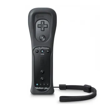 

Black New 2 in 1 Built in Motion Plus Remote Controller with Silicone Case and Hand Strap For Nintendo For Wii For Wii remote