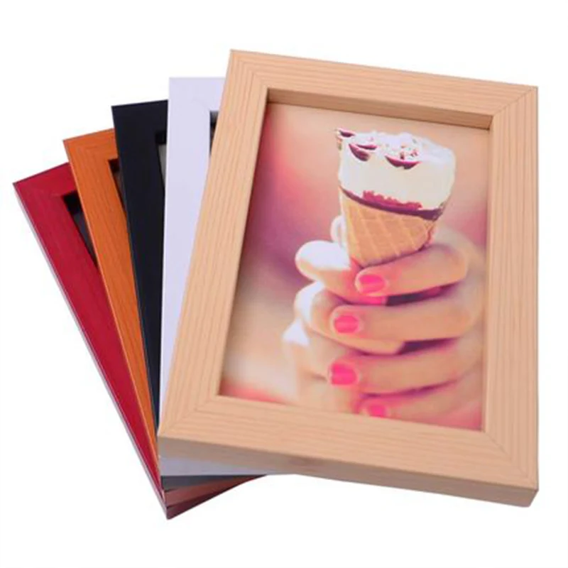 Color Wood Photo Frame Album 4/5/6/7 Inch Nordic Wall Decor Desktop Home You Can Change Your Photos | Дом и сад