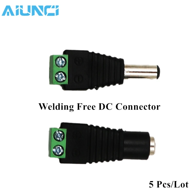 

Welding Free DC Connector for LED Strip LED Strip Adapter Connector Male or Female, 5pcs/Lot.