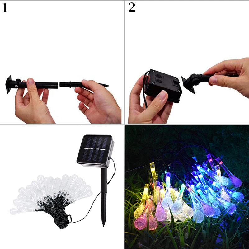 Гирлянда с солнечной батареей 20 светодиодов|led solar fairy lights|led light solarstring lights |
