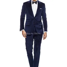 Стиль, синий бархат, 2 предмета(куртка+ штаны), два пуговицы, широкий заостренный лацкан с небольшой карман, бархатный костюм