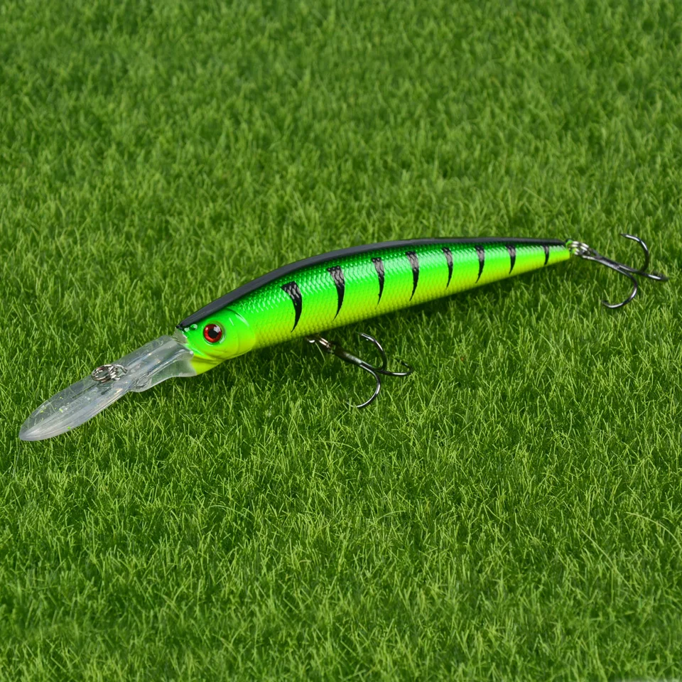 

LINGYUE 1 шт., длинная гольян 14,5 см/15 г, рыболовная приманка, жесткий воблер, пластмассовая наживка с крючком, 6 #, искусственная наживка для окуня, щуки