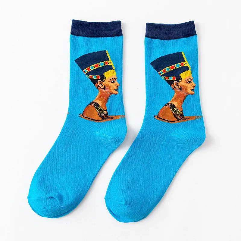 4 пар/уп. длинные носки в стиле ретро, забавные носки с принтом "Happy Marvel", знаменитые Мужские Носки с рисунком, подарки для мужчин и женщин