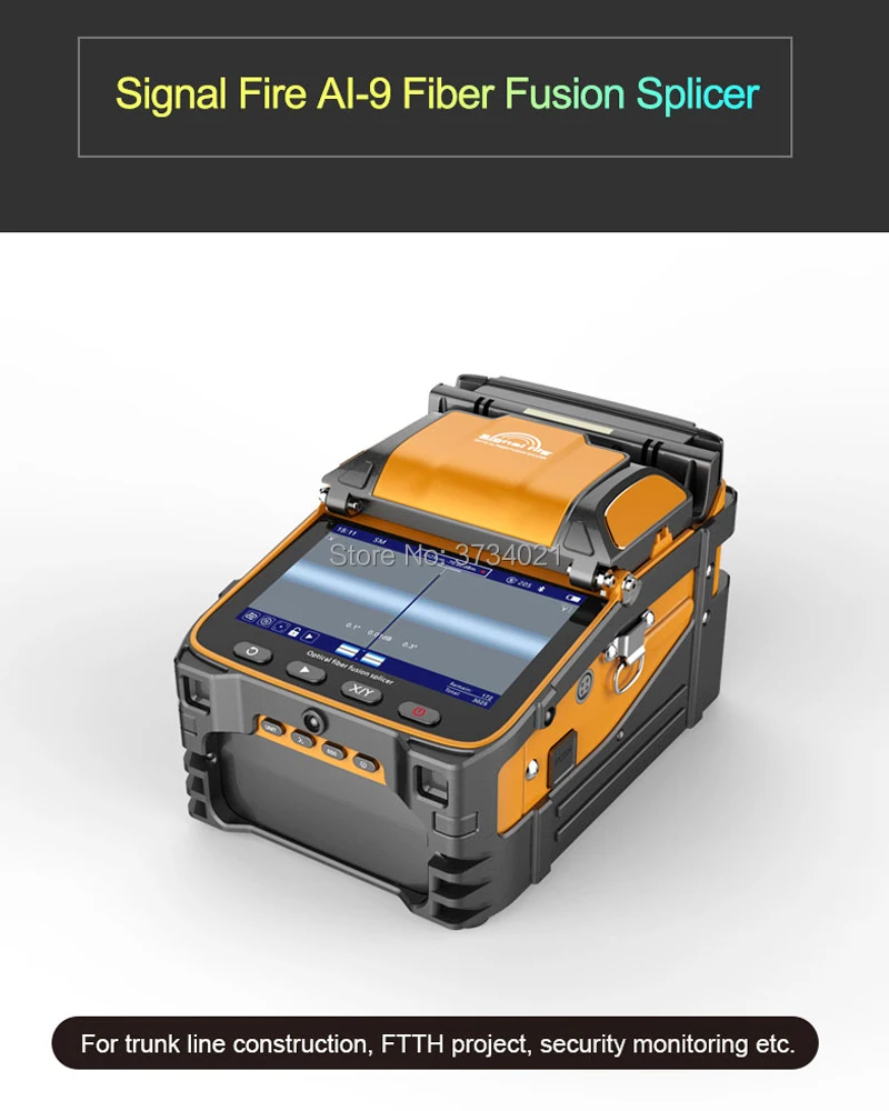 Оригинальный Signalfire AI-9 слияние оптических волокон splicer шесть двигателей оптическая сплайсинговая машина 5s Время сращивания 15 s время