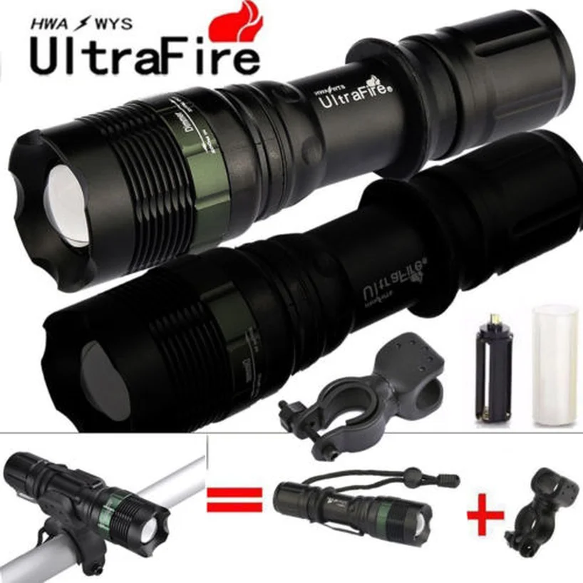 

8000LM Police ZOOM T6 LED Cycling Bike Lamp 18650/AAA Flashlight Mount Clip Cycling Front Light Bike Lights Lamp Torch 2019
