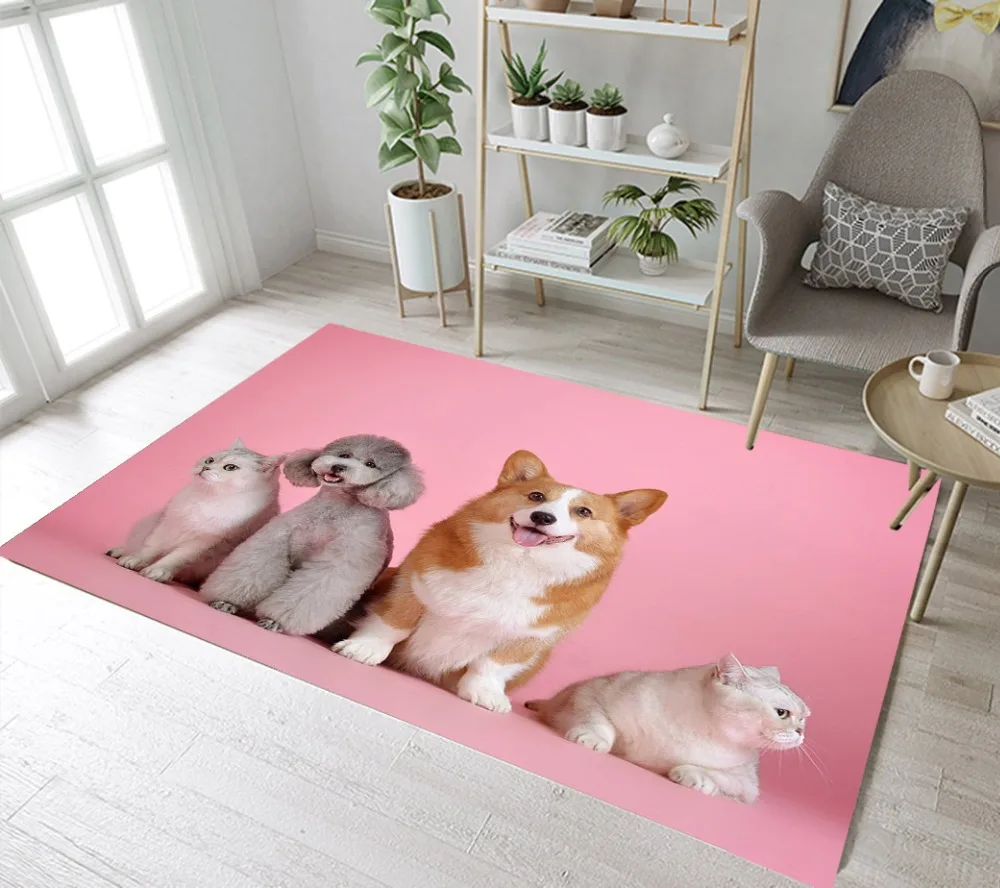 Коврики для собак и кошек и розовые ковры для детей, для дома, для гостиной, большие нескользящие, для спальни, для прихожей, для йоги, для кухни, коврик в ванную