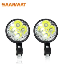 

LED Mini Motorcycle Headlight lamp High Brightness Household bicycle Motorbike spot external moto high low strobe beam white 12V