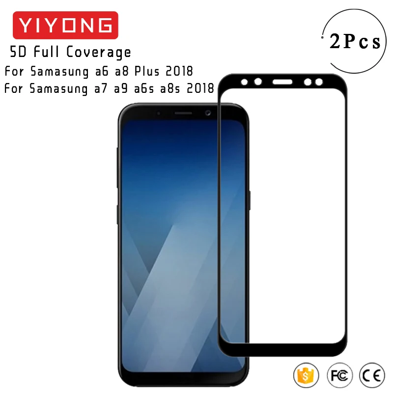 YIYONG 5D полное покрытие стекло для samsung Galaxy A8 A6 Plus A9 A9s A6s A8s A3 A5 A7 закаленное стекло для защиты экрана