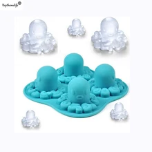 Креативная форма осьминога силиконовая ледяная решетка форма для льда, Лед Крем заготовка для коробки для кухни бар инструменты для мороженого 6C