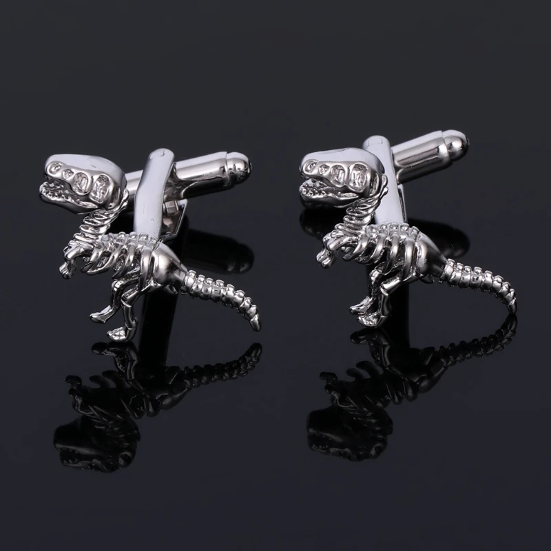 

1 Pair Gentleman Men's Dinosaur Tyrannosaurus Skeleton Bone Cufflinks Cuff Link