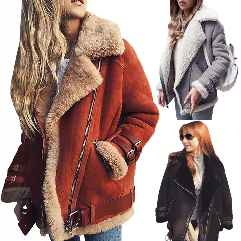 Elegant Faux Fur Coat Women 2018 Autumn Winter Warm Soft