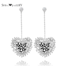 

ShiPei Brand New Fashion Women Jewelry Drop Earrings Charm Style Heart Shape Earrings Dangles For Party