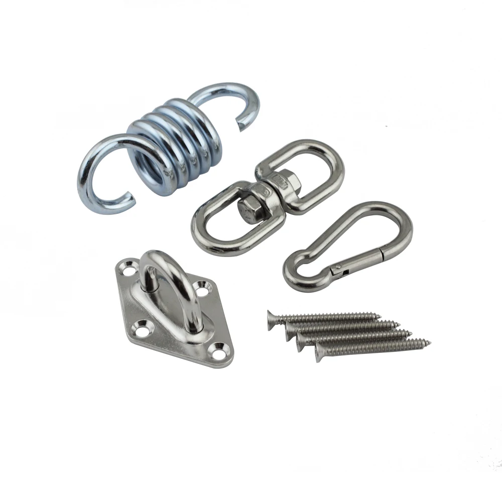 Stainless Hanging Chair Hardware Hammock Hook Ceiling Mount Spring Suspension Swing Hook Kit For Garden Swing Kit 1 set chainsaw spare parts av spring buffer handlebar buffer mount spring kit for 371 372 372 xp 362 365 garden tools replace