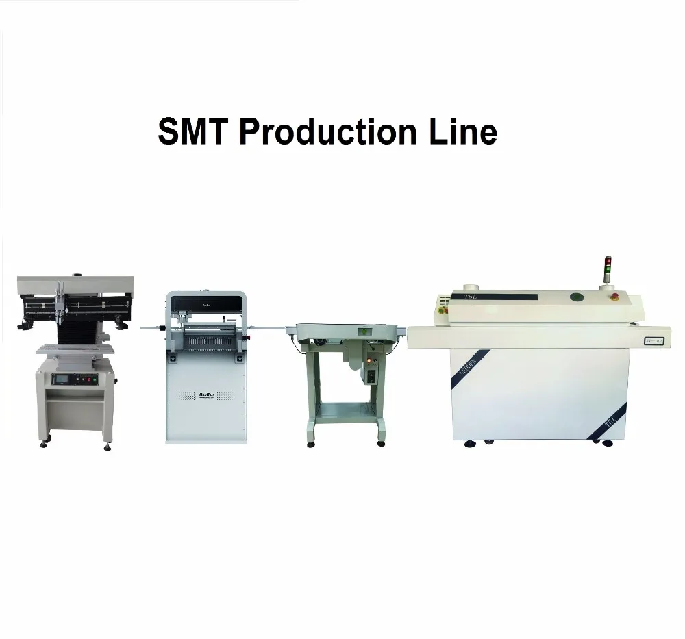 Полуавтоматический Трафаретный принтер SMT Line паяльная машина NeoDen 4 SMD T5L конвейер