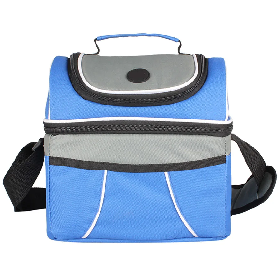 SIKOTE портативный Lancheira термо ланч-мешок для женщин и мужчин, детская сохраняющая тепло для еды на пикник, пусковая коробка 10л, Термосумка, сумки, тепловой мешок - Цвет: Синий