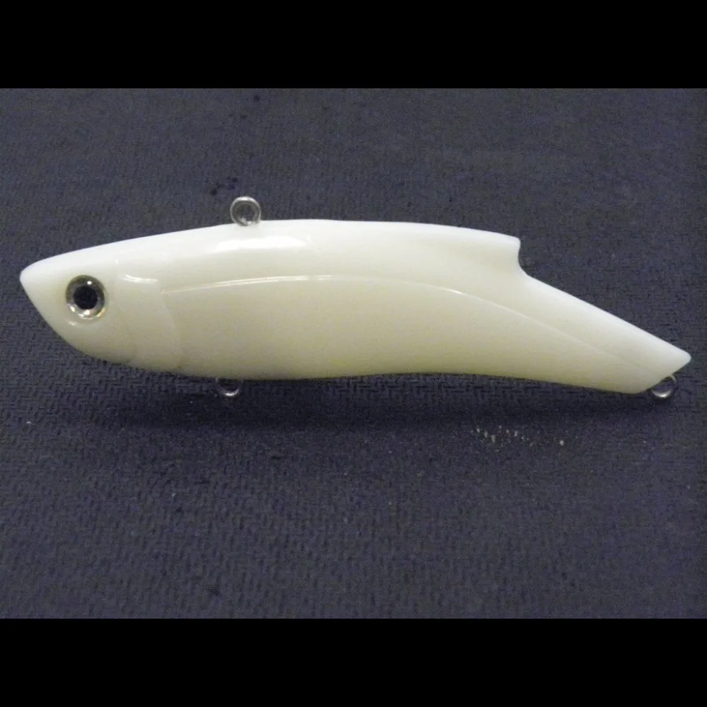 

wLure 10 Lipless White Color Unpainted Bait with Random Color Eyes Fast Sinking Tight Wiggle Fishing Lure UPL676P10