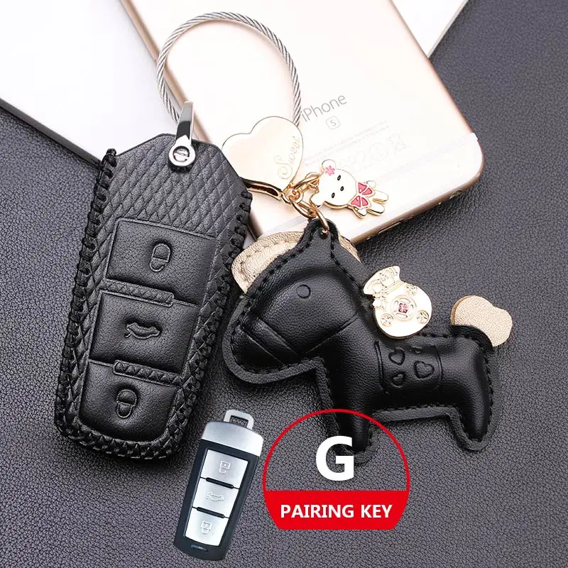 Кожаный брелок из воловьей кожи чехол для автомобиля Volkswagen CC POLO Golf jetta key packet чистый ручной работы женский брелок