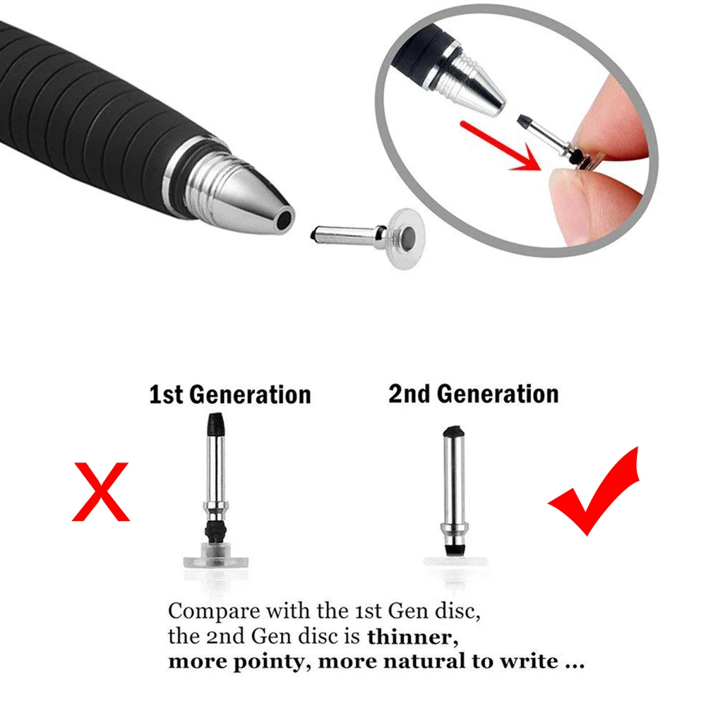 Чем заменить стилус в домашних условиях 2nd Generation Replacement Stylus Pen Tips Nibs Universal for iPad and Android R