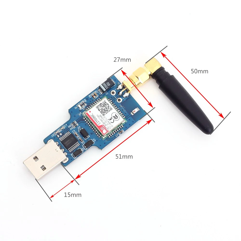 USB для GSM GPRS SIM800C беспроводной Bluetooth Компьютер Управление вызов с антенной Беспроводной модуль четырехдиапазонный