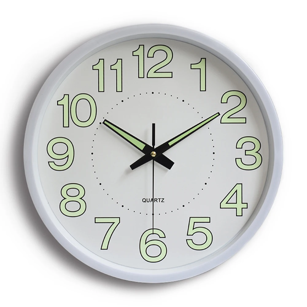 12 дюймов Световой настенные часы Новые круговой кварцевые часы подходит для Гостиная офиса кабинет Спальня украшения