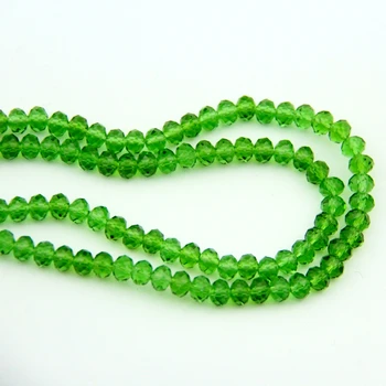 

DIY 2X3mm/3X4mm Crystal Rondelle Ball Beads Glass Ball Greaa Green For Jewerly Making Home Decoration Free Shipping