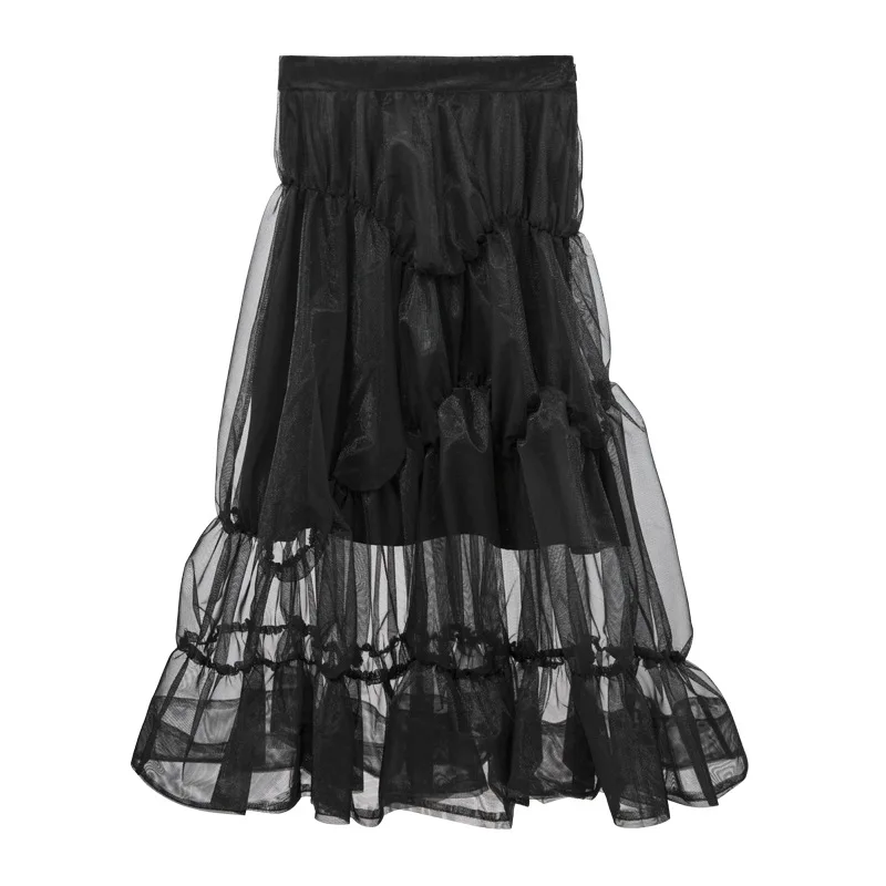 

SuperAen Europe Spring and Autumn Two-piece Skirt Women 2019 New Fashion Skirt Female Elastic Waist Wild Mesh Women