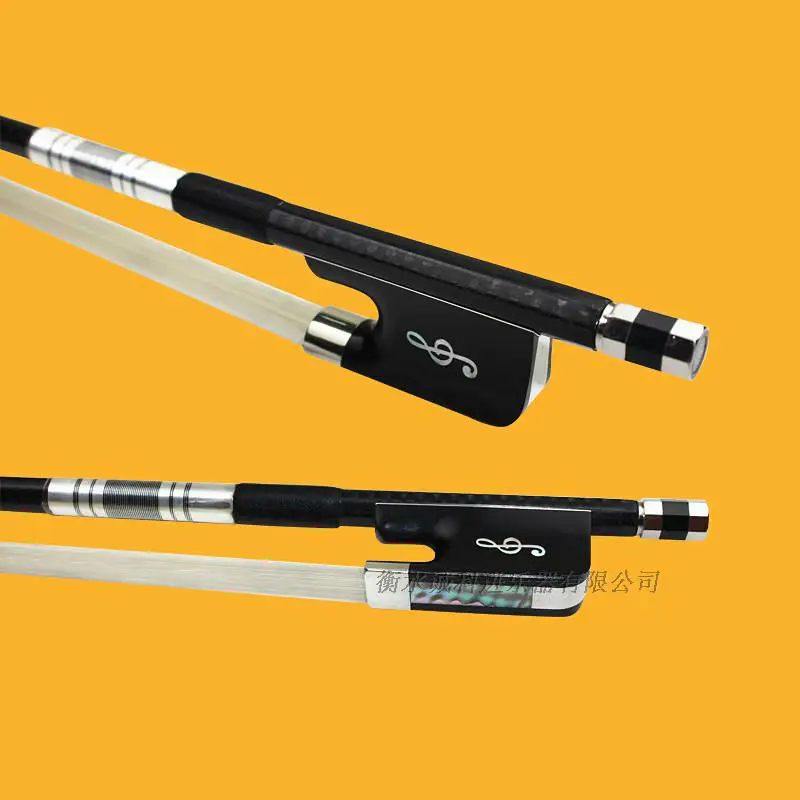 

1Pc professional plaid carbon fiber 4/4 cello bow ,good balance nataul white Horsehair round stick bow free shipping