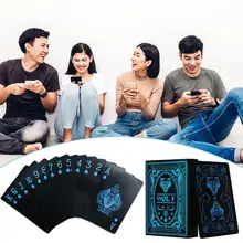 Черный пластик ПВХ креативные водонепроницаемые карты для покера прочная коллекция игральных карт