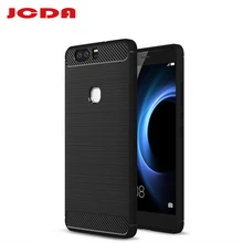 JCDA Hiagh quality For Huawei Honor V8 Case Carbon Fibre Brushed TPU Smart Phone Case back cover case For Huawei V8 phone bag