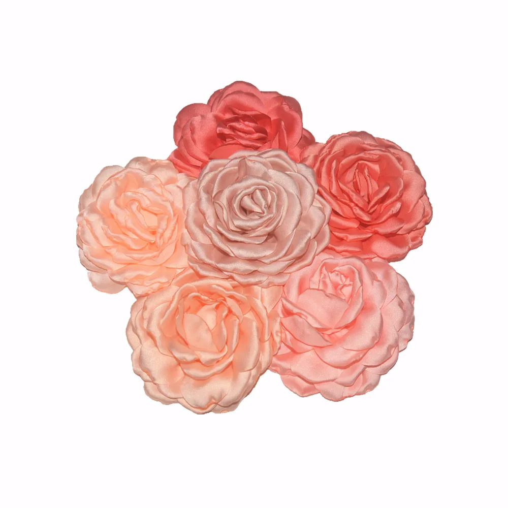 20 pcs/lot , Burned satin flower, 3.7 inches Satin Flower Craft Scrapbooking Accessories Embellishment Decoration