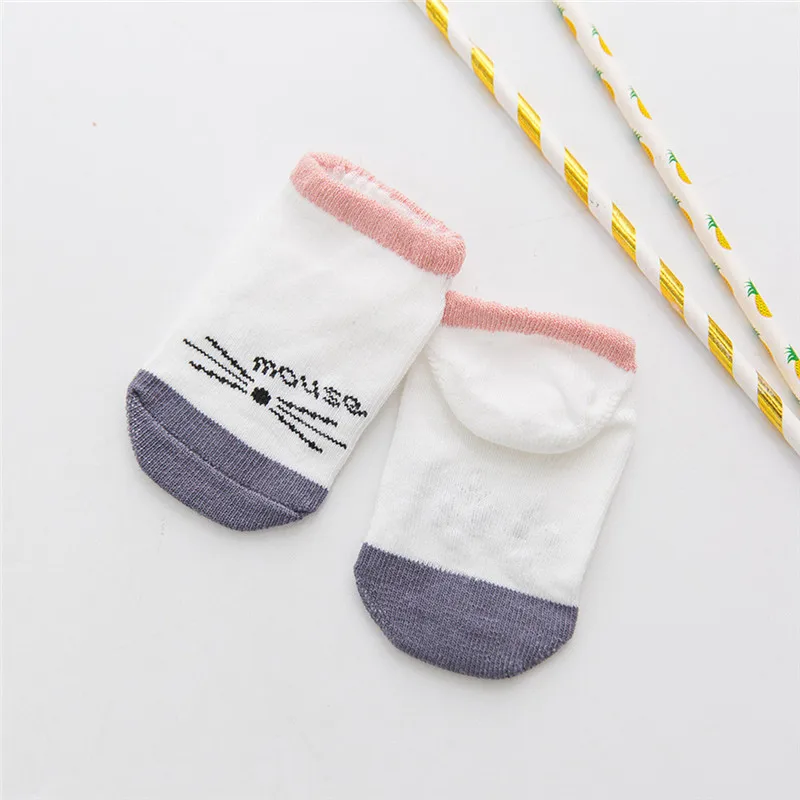 5 Новое поступление, носки для новорожденных, детские носки из хлопка с рисунком, Нескользящие хлопковые носки для младенца - Цвет: 5
