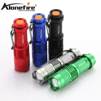

AloneFire sk68 Tactical Flashlight CREE xpe q5 led Zoom floodlight hike lantern Torch Work Camping Fishing lamp AA 14500 Battery
