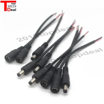 

10~100 pairs DC Connectors with Lock Buckle,15cm length cable,DC 5.5 x 2.1mm Male Female jack adapter for power supply