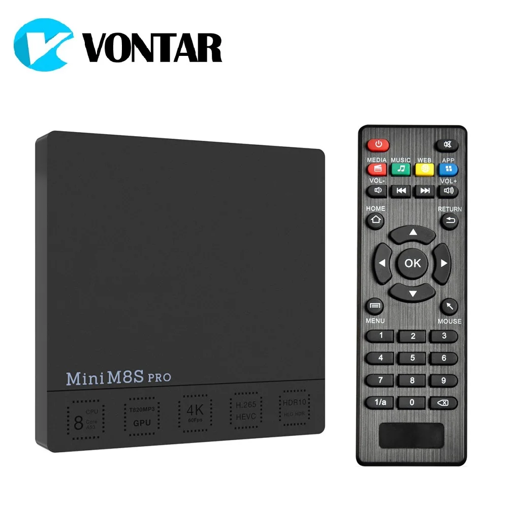 

VONTAR Mini M8S PRO C DDR3 2GB 16GB Smart Android 7.1 TV Box Amlogic S912 Octa Core 2.4/5G Wifi H.265 Set Top Box 3GB 32GB DDR4