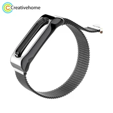 Mi Band, 2 ремешка, металлический, нержавеющая сталь, магнитный браслет, напульсники, Безвинтовой, умный браслет на запястье для Xiaomi mi Band 2