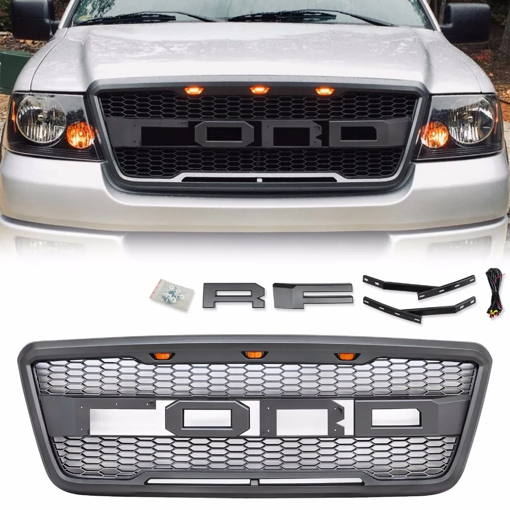 Для 2004-2008 Ford F150 Raptor стиль преобразования передняя решетка капота с буквами F &amp R +