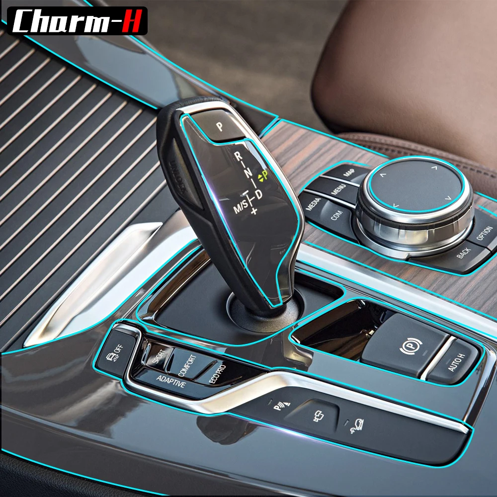 

Invisible Center Console Gear Shift Knob Interior Trim TPU Protective Film Sticker for BMW X3 G01 2018 Car Styling Accessories